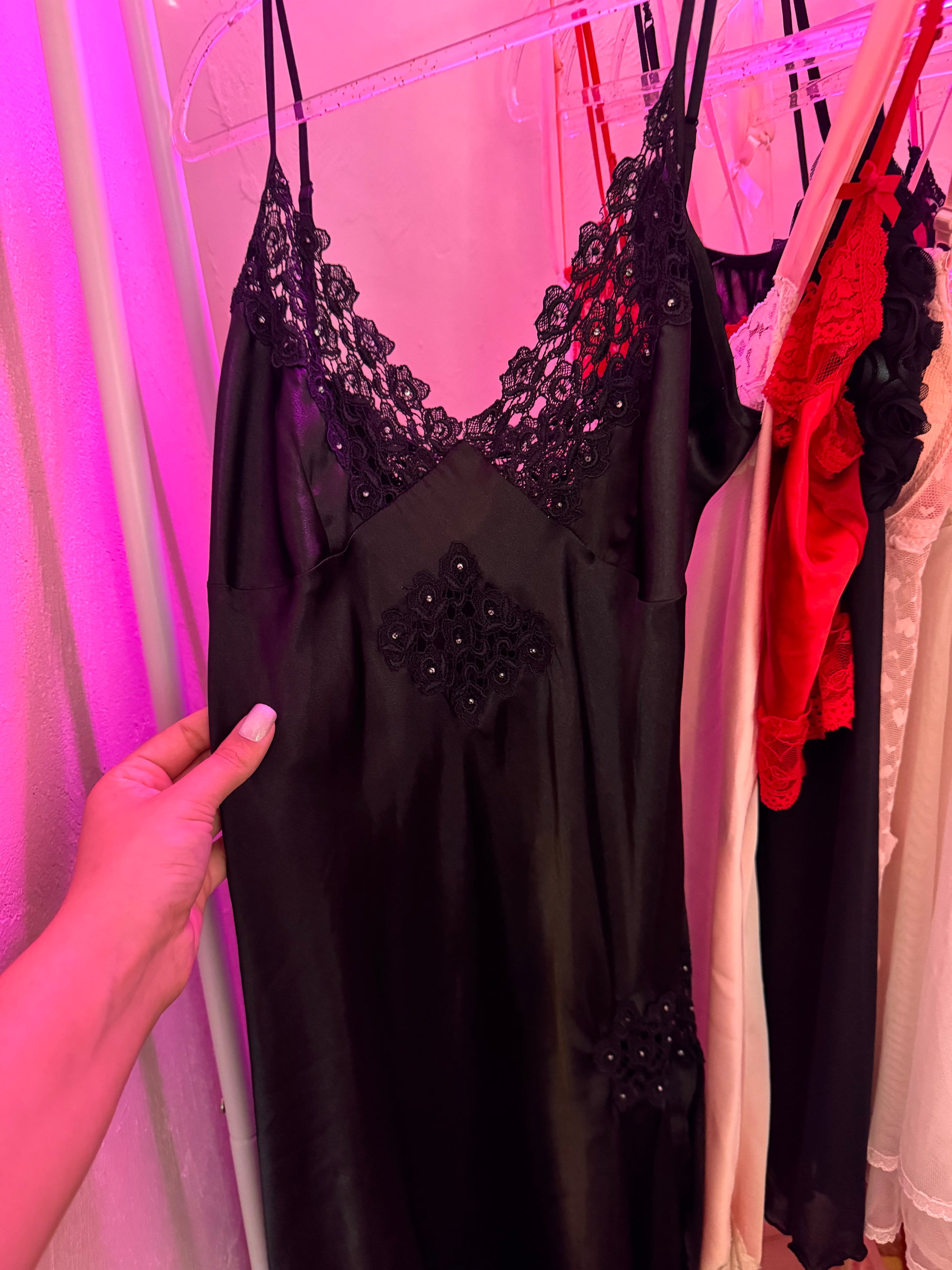 Vintage black slip dress Lua Mae Vintage black slip dress Lua Mae