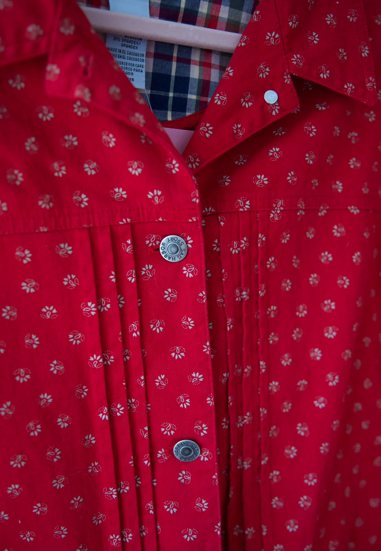 Vintage red patterned jacket