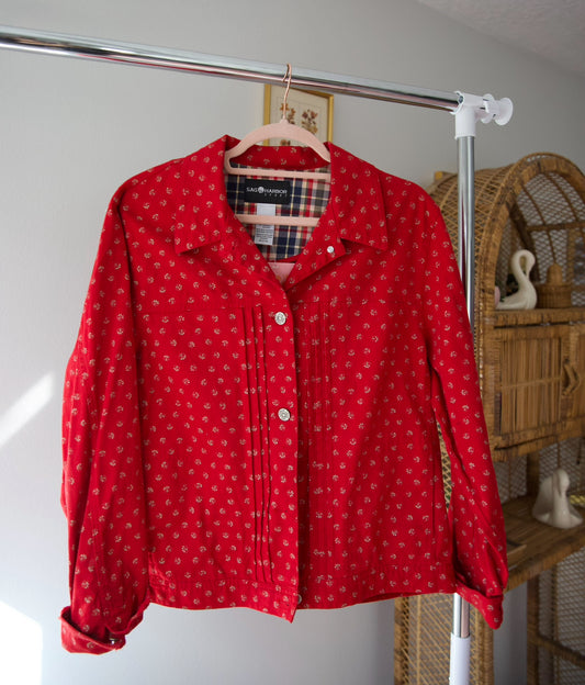 Vintage red patterned jacket