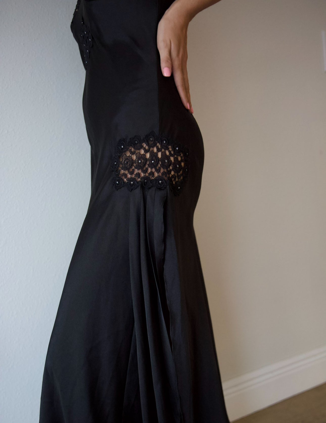 Vintage black slip dress